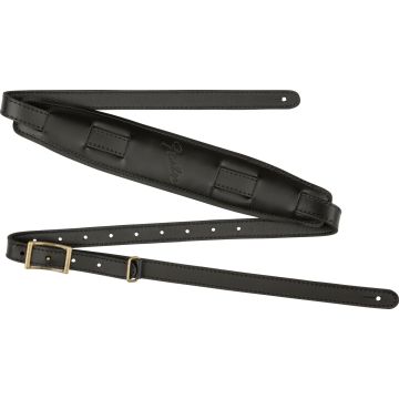 Fender Mustang Saddle black pelle strap