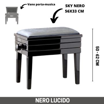 CGM 125 NERO LUCIDA PORTA MUSICA