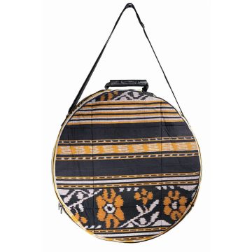 Borsa Tamburo a cornice IKAT 45cm Terre' nera