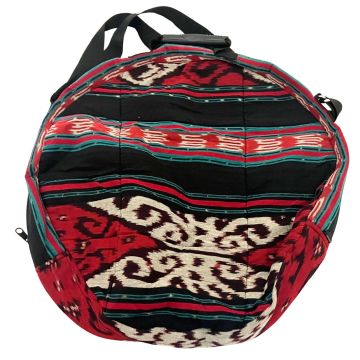 Borsa Tamburo a cornice 50cm Terre' IKAT red