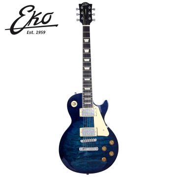 Chitarra Elettrica Eko VL-480 see thru blue quilted