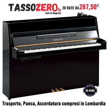 Pianoforte verticale silent Yamaha B1 SC3 nero lucido