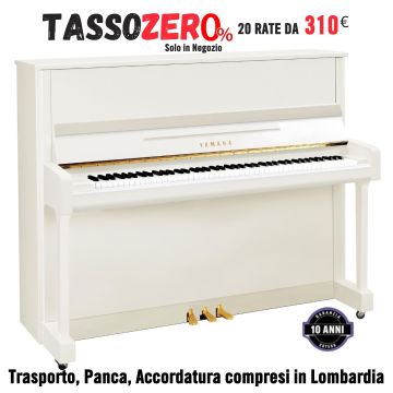 Yamaha B3 Pianoforte Verticale bianco lucido