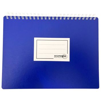 Libretto porta marce  con copertina in cartoncino presspan blu dotato di 12 buste antiriflesso 