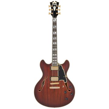 D'Angelico Deluxe DC satin brown burst