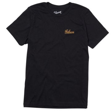 T-Shirt Gibson banner logo tee black L