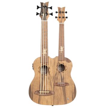 Ukulele Basso e tenore elettrificato Ortega Hydra-BSTE doppio manico con borsa