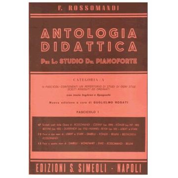 Antologia Didattica Cat.A Vol 1 F. Rosomandi Book Pianoforte