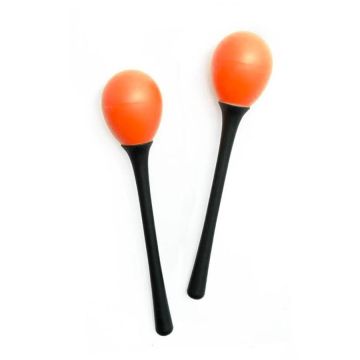 Maracas Dadi con manico coppia orange