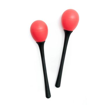 Maracas Dadi con manico coppia red